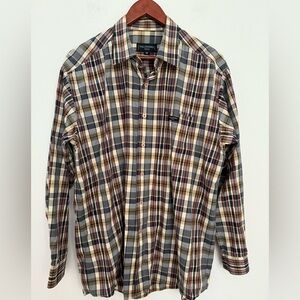 Valentino Men's Checkered Shirt - Black, White, Brown